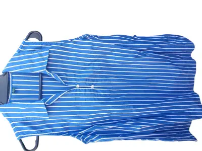Blusa sin mangas a rayas azul Ralph Lauren - miniatura 1