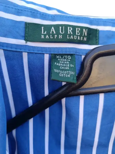 Blusa sin mangas a rayas azul Ralph Lauren - miniatura 4