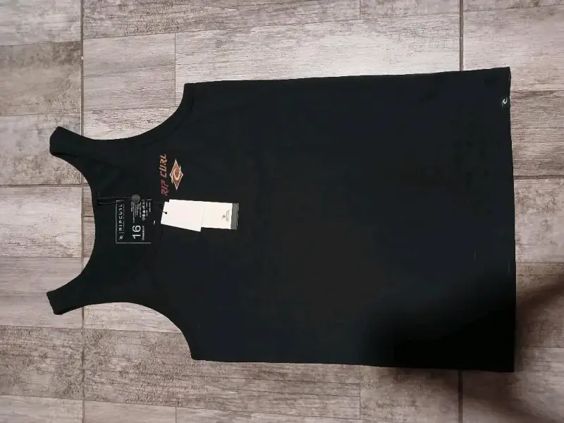 Polera sin mangas negra Rip Curl para hombre