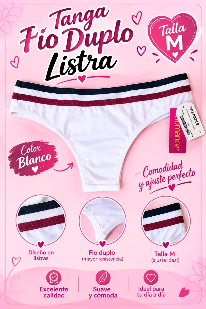 Tanga Fio Duplo Brasileña Fashion en Oferta - 6
