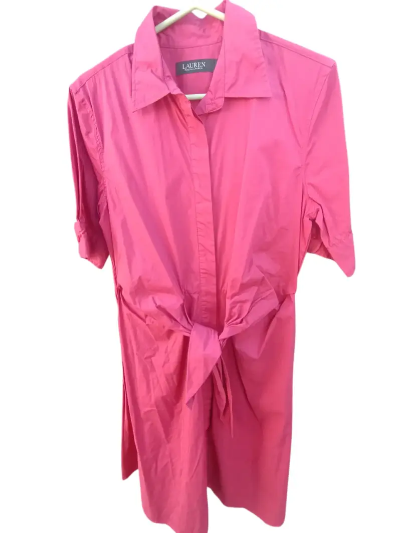 Vestido camisero rosa Lauren Ralph Lauren - 4