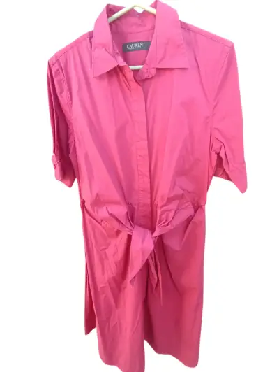 Vestido camisero rosa Lauren Ralph Lauren - miniatura 4