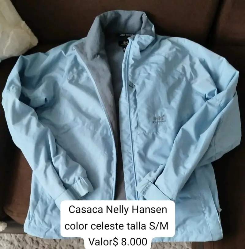 Chaqueta Nelly Hansen celeste talla S/M