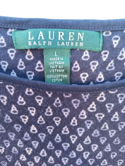 Blusa estampada talla L Ralph Lauren azul y roja - miniatura 4