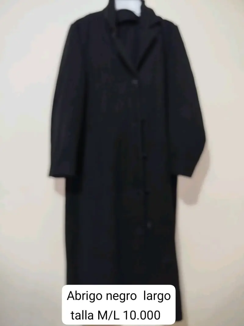 Abrigo negro largo talla M/L