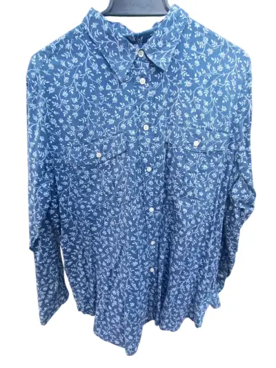 Camisa de mujer estampada azul Ralph Lauren - miniatura 1