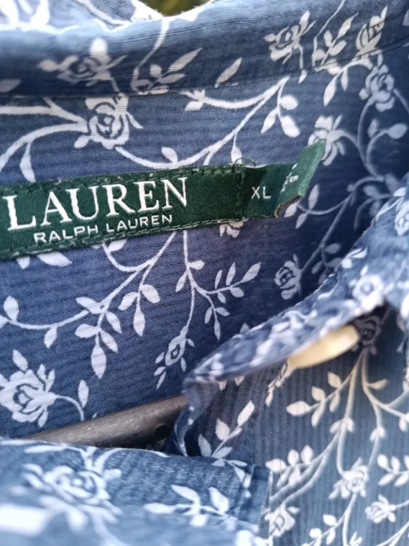 Camisa de mujer estampada azul Ralph Lauren - 4