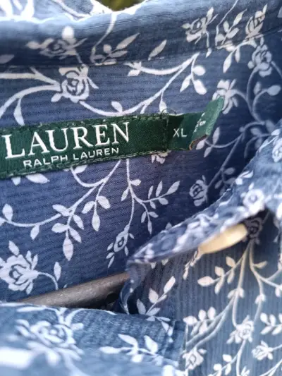 Camisa de mujer estampada azul Ralph Lauren - miniatura 4