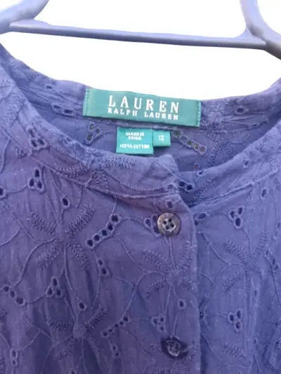 Blusa de encaje azul talla 12 Ralph Lauren - miniatura 1