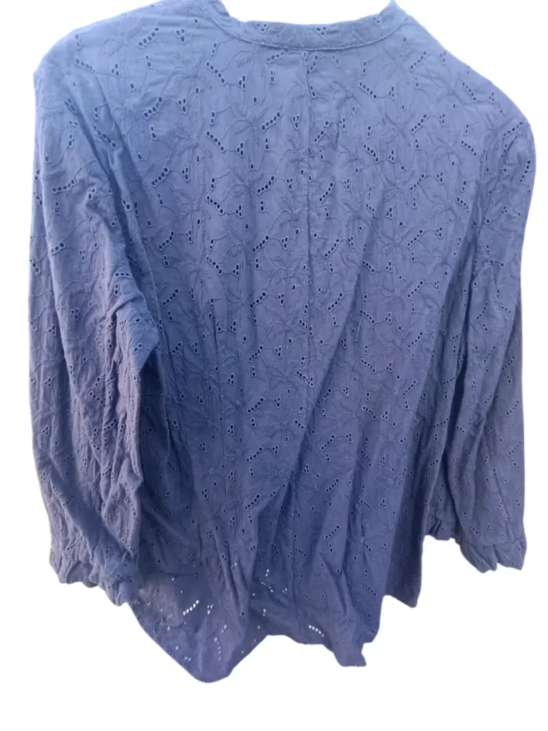 Blusa de encaje azul talla 12 Ralph Lauren - 5