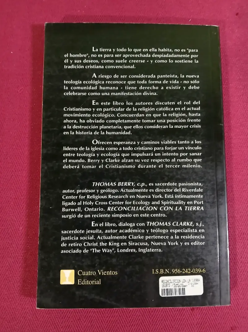 Libro Reconciliación con la Tierra de Thomas Berry - 6