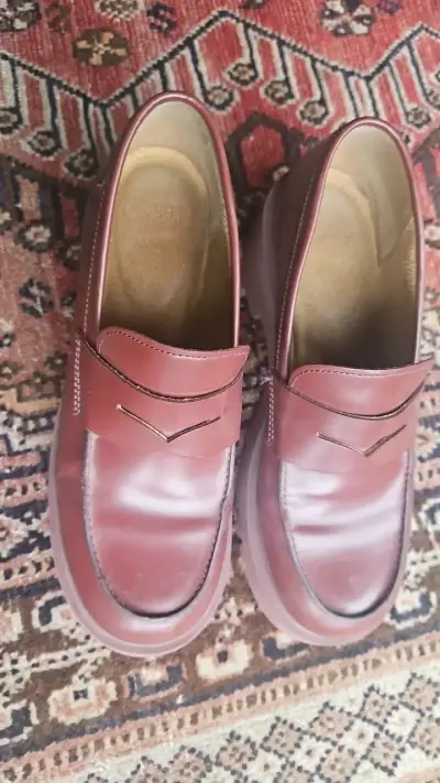 Zapatos mocasines de cuero marrón Camper - miniatura 1