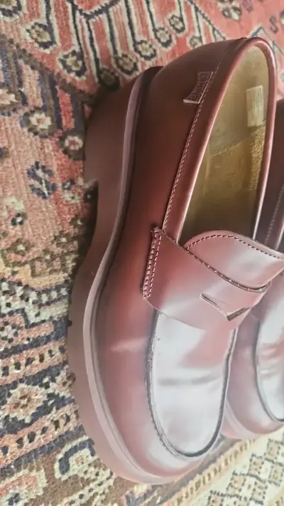 Zapatos mocasines de cuero marrón Camper - miniatura 2