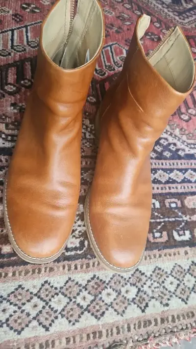 Botines de cuero marrón para mujer sperry - miniatura 1