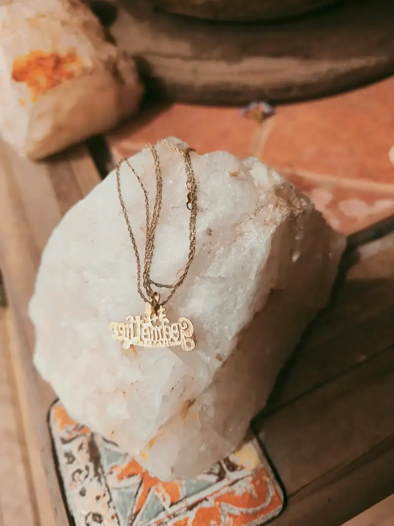 Cadena + colgante de oro amarillo de 14 k - 3