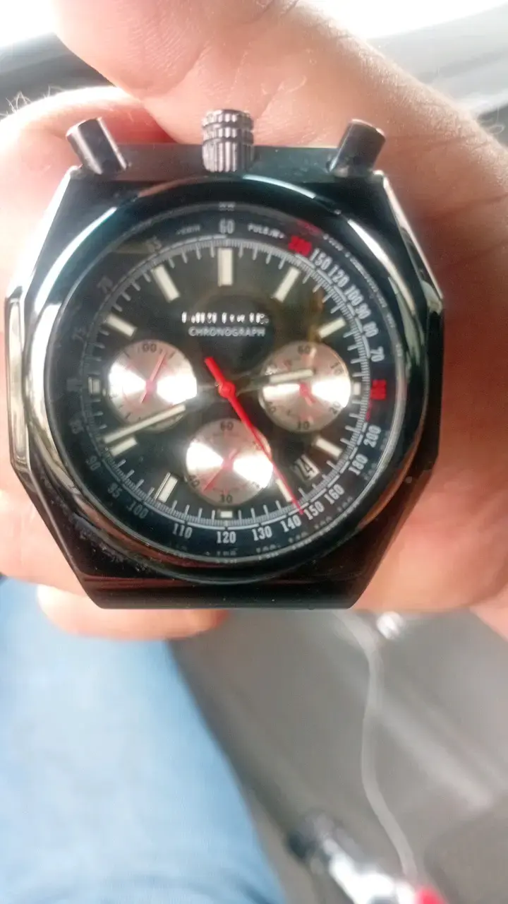Reloj cronógrafo Mini Focus negro elegante - 3