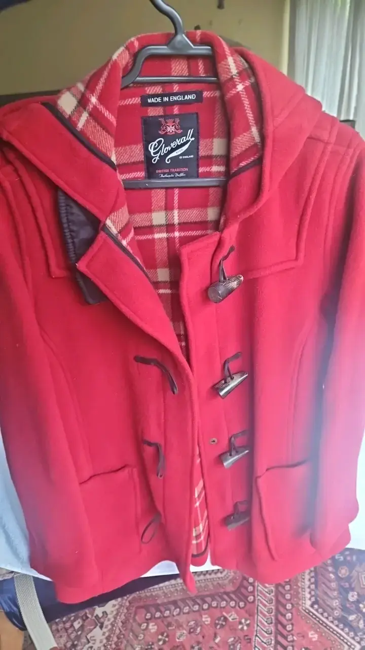 Abrigo Duffle Rojo Gloverall de Lana - 1