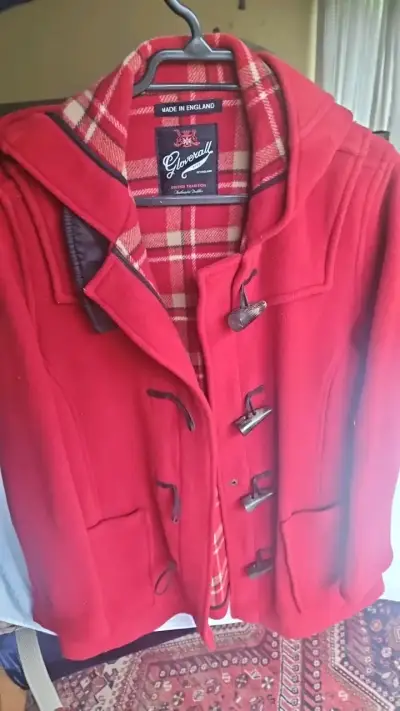 Abrigo Duffle Rojo Gloverall de Lana - miniatura 1