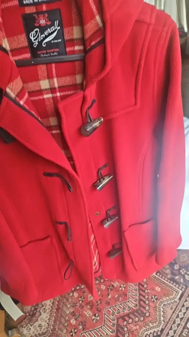 Abrigo Duffle Rojo Gloverall de Lana - 2