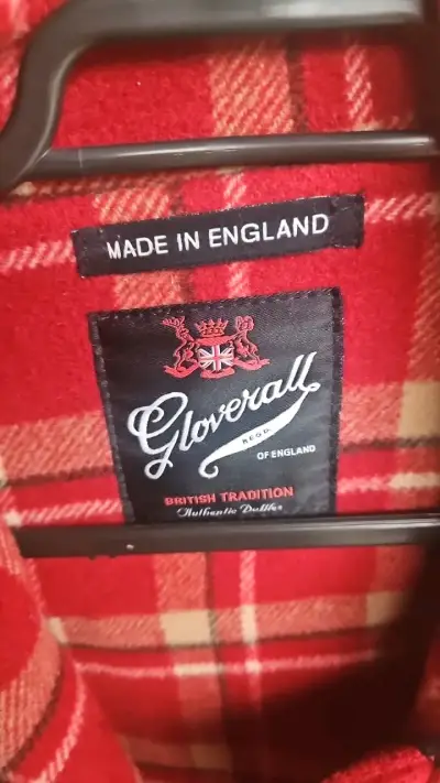 Abrigo Duffle Rojo Gloverall de Lana - miniatura 3