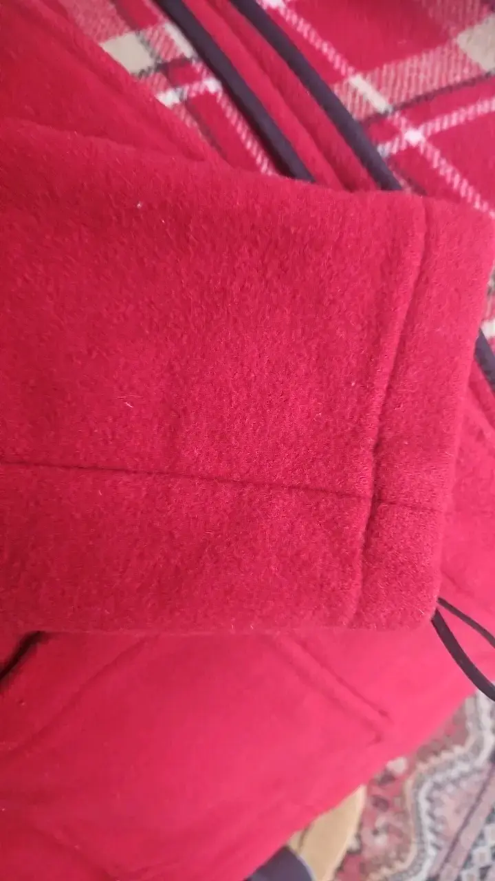 Abrigo Duffle Rojo Gloverall de Lana - 5