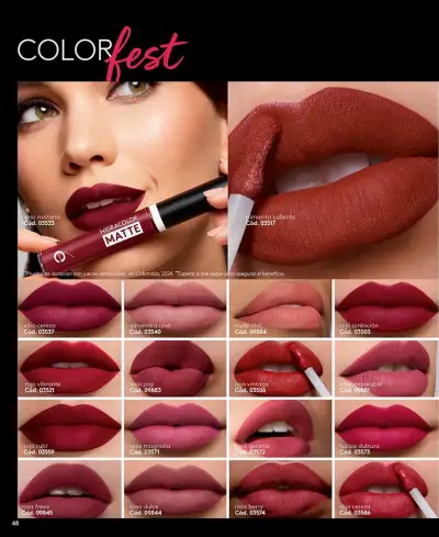 Labial Matte Ésika Vino Misterio y Rojo Rubí - miniatura 1