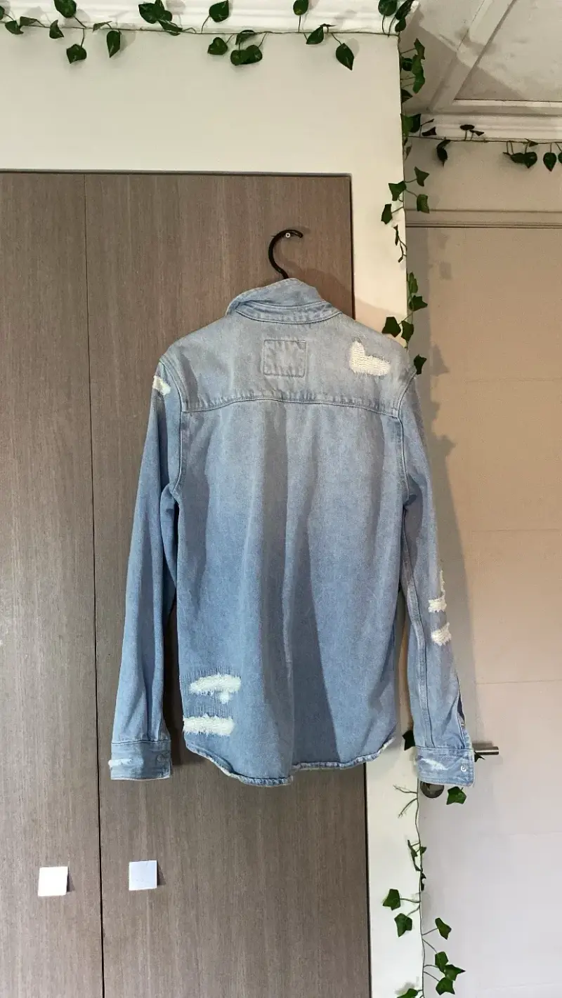 Chaqueta de mezclilla desgastada para mujer - 2