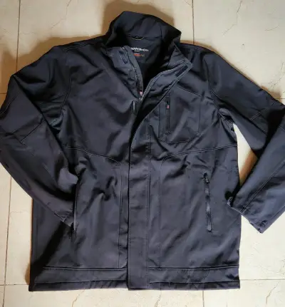 Chaqueta negra impermeable para hombre Hawke & Co - miniatura 2