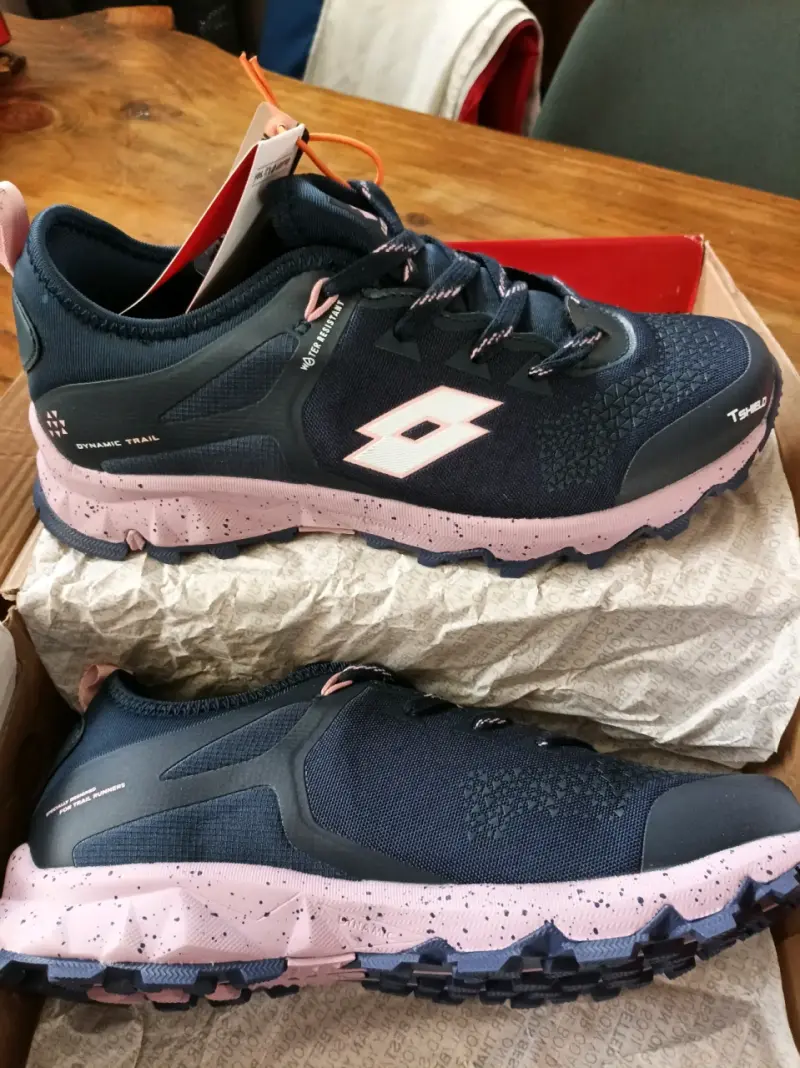 Zapatillas deportivas Lotto Dynamic Trail azul y rosa - 4