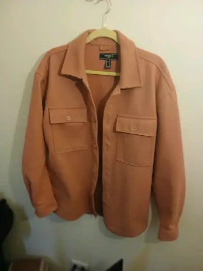 Chaqueta de lana color terracota para mujer - miniatura 1