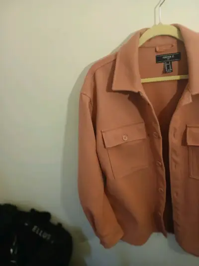 Chaqueta de lana color terracota para mujer - miniatura 3
