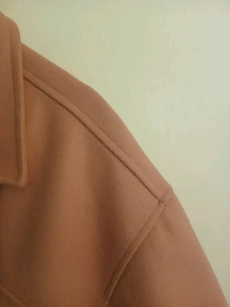 Chaqueta de lana color terracota para mujer - 4