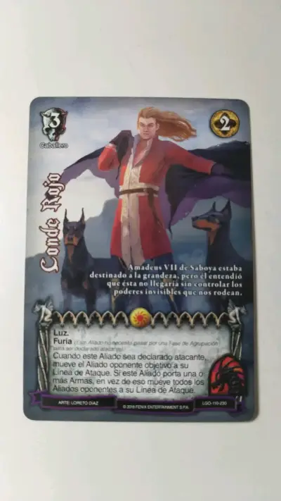 Carta de juego Mitos y Leyendas Conde Rojo - miniatura 1