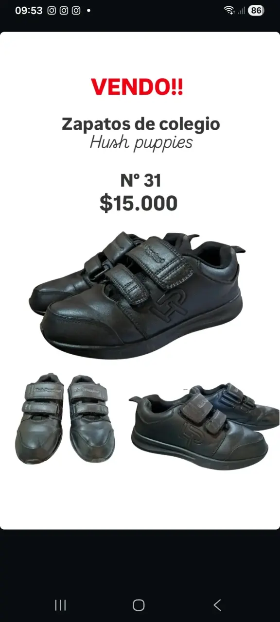Zapatos escolares Hush Puppies talla 31