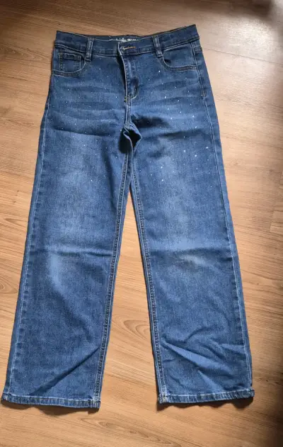 Jeans azules con detalles brillantes Bubblegummers - miniatura 1