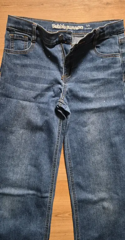 Jeans azules con detalles brillantes Bubblegummers - miniatura 3