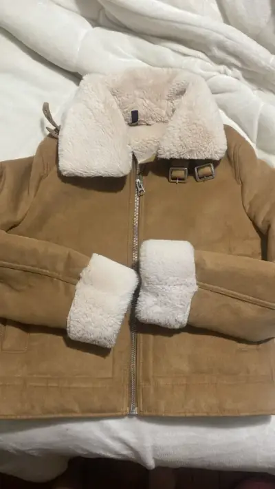 Chaqueta de gamuza con forro de lana sintética - miniatura 1
