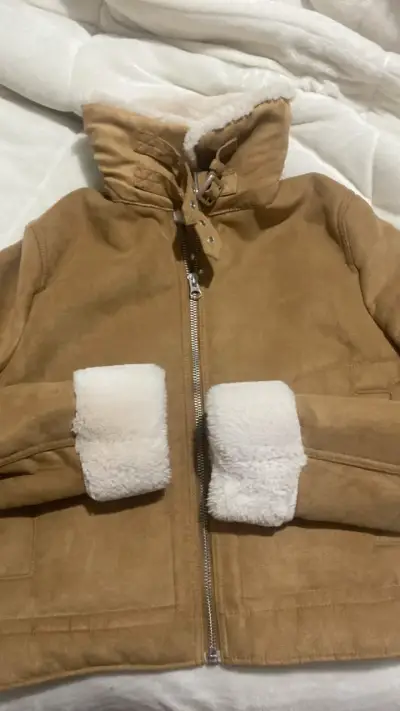 Chaqueta de gamuza con forro de lana sintética - miniatura 2