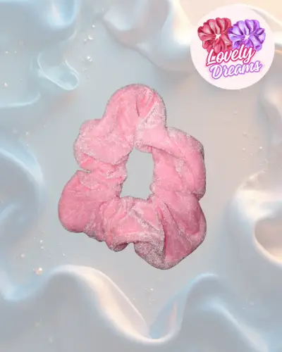 Set de Scrunchies Brillantes Rosados - miniatura 2