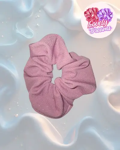 Set de Scrunchies Brillantes Rosados - miniatura 3