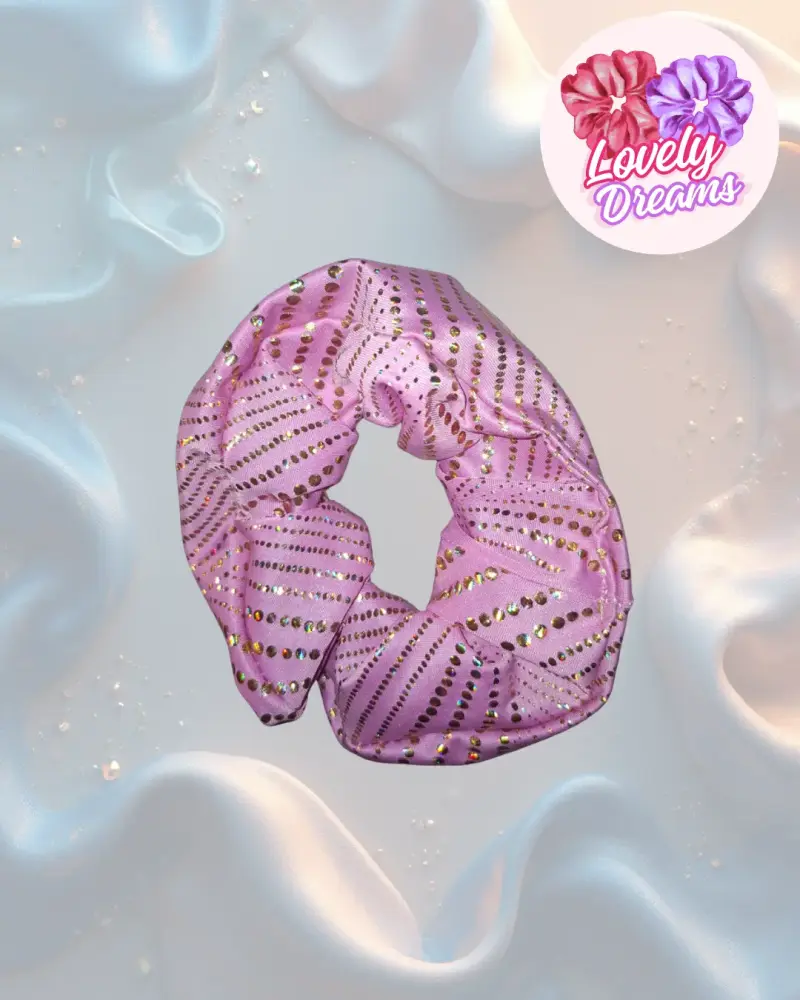 Set de Scrunchies Brillantes Rosados - 4