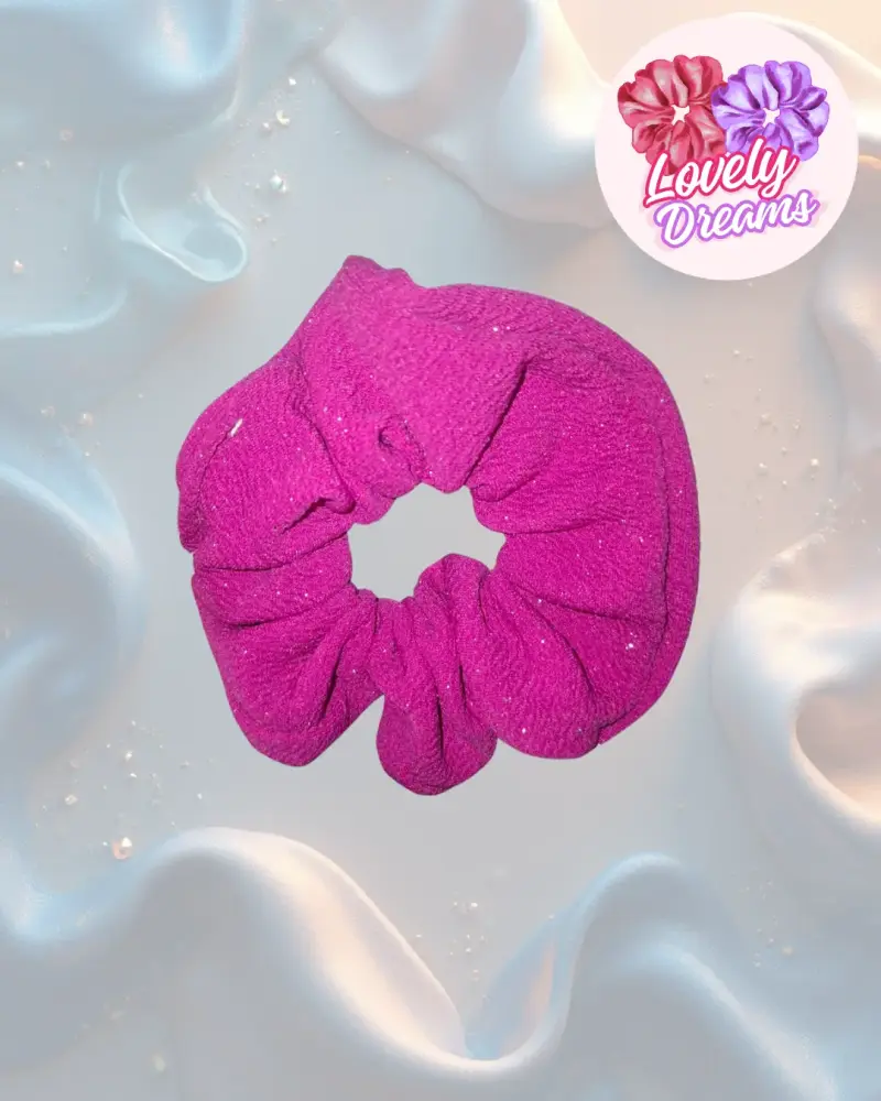 Set de Scrunchies Brillantes Rosados - 5