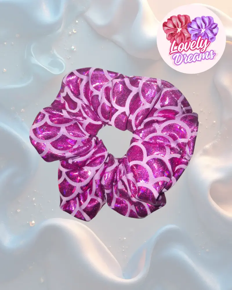 Set de Scrunchies Brillantes Rosados - 6