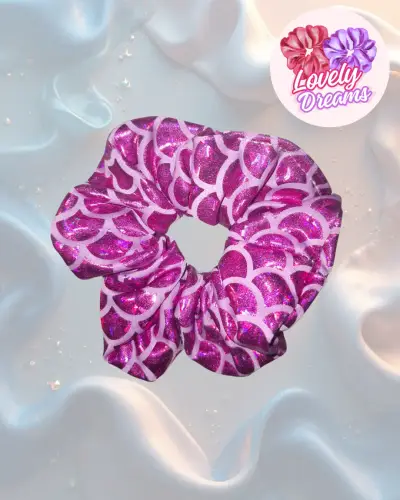 Set de Scrunchies Brillantes Rosados - miniatura 6