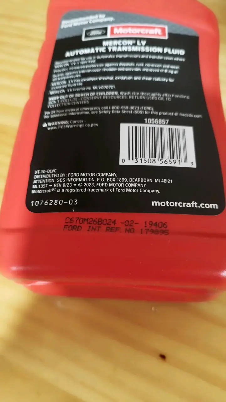 Líquido de Transmisión Automática Motorcraft Mercon LV - 3