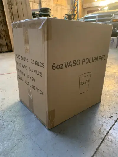 Vasos de polipapel blanco 6oz pack 1000 unidades - miniatura 3