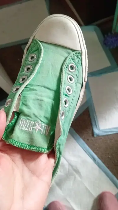 Zapatillas Converse All Star verdes sin cordones - miniatura 1