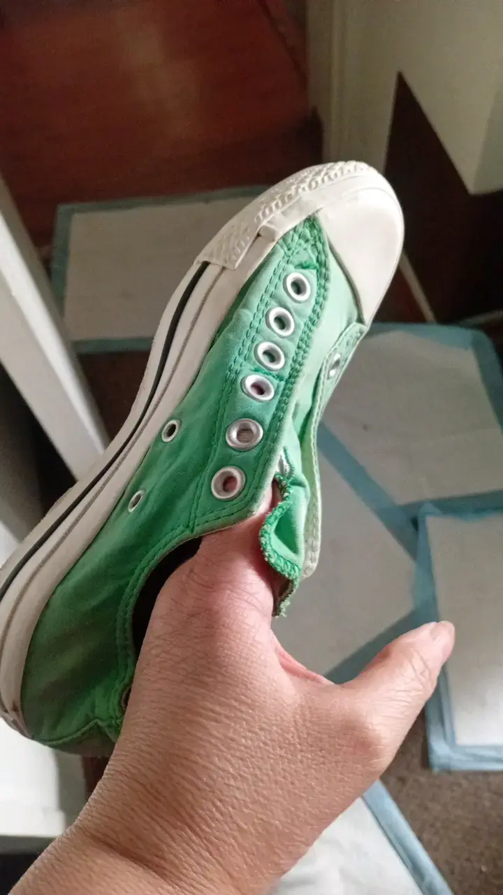 Zapatillas Converse All Star verdes sin cordones - 2