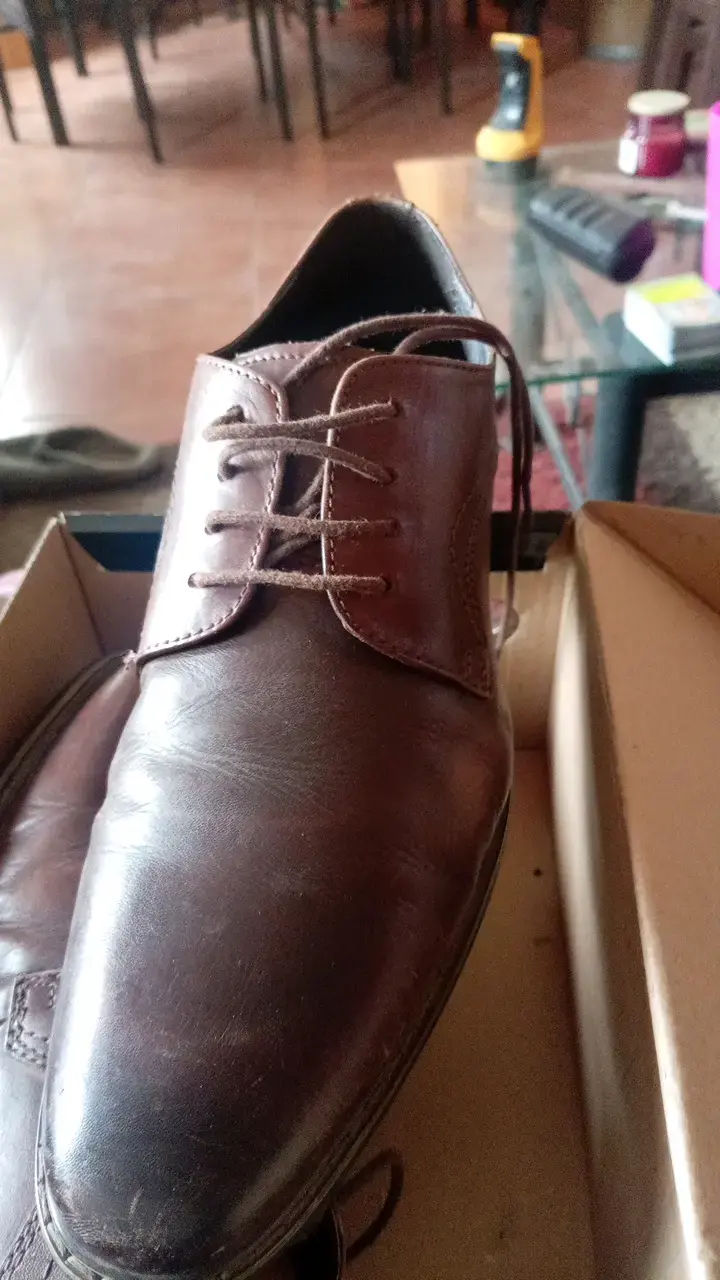 Zapatos de cuero marrón para hombre - 2