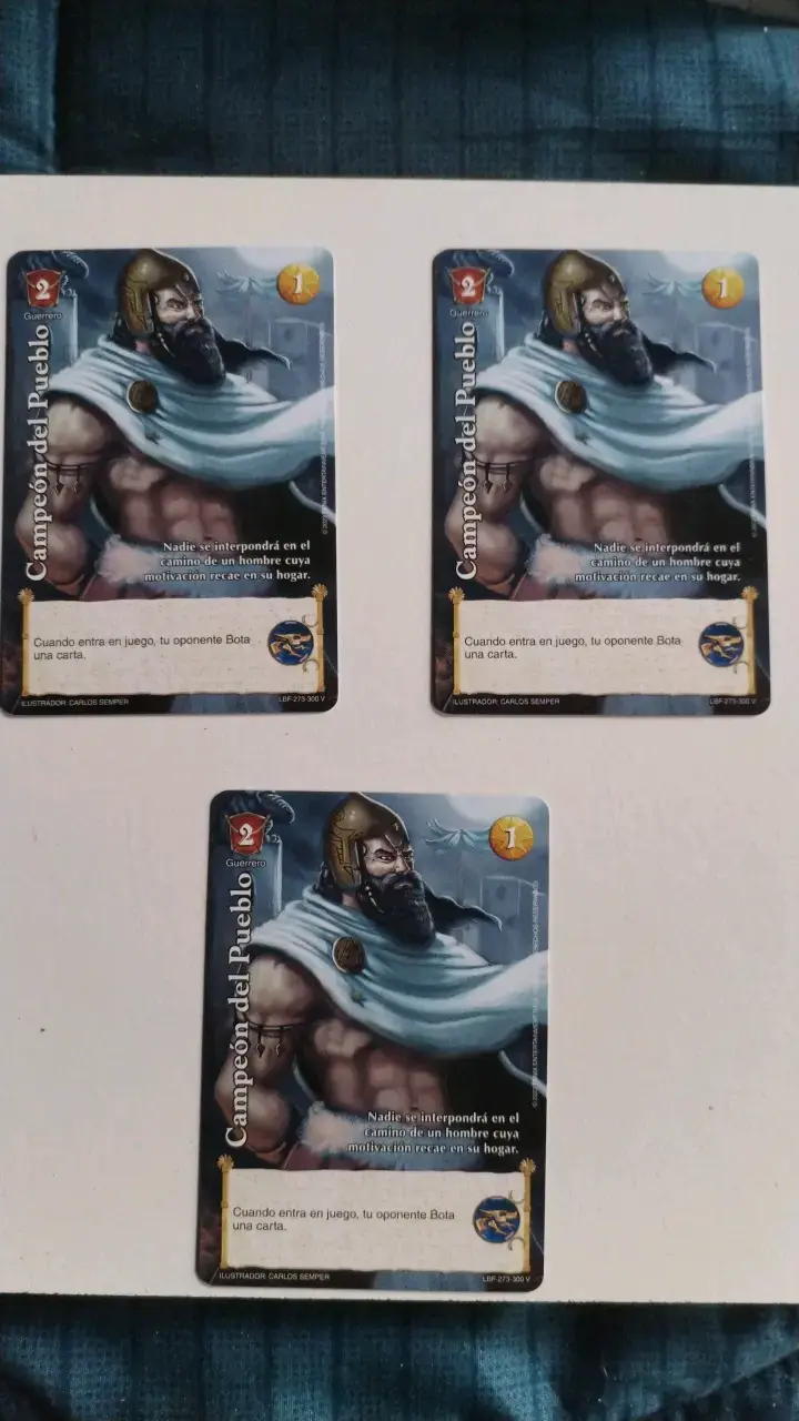 Cartas de juego Campeón del Pueblo